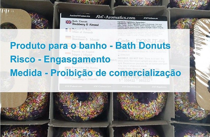DGC alerta para a proibição de comercialização do produto BATH DONUTS
