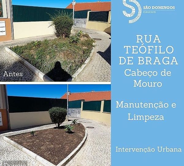 Limpeza e manutenção de espaço verde na Rua Teófilo de Braga1
